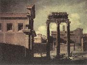 CODAZZI, Viviano Rome, the Campo Vaccino Looking toward the Capitoline d oil on canvas